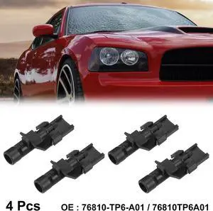 4pcs Car Front Windshield Washer Nozzle Jet Spray Single Hole for Honda HR-V CR-V Accord Crosstour 76810TP6A01