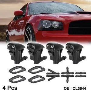 4pcs CL5644 Windshield Washer Nozzle Jet Spray Double Hole for Toyota Sienna Solara Corolla Tundra 2000-2011