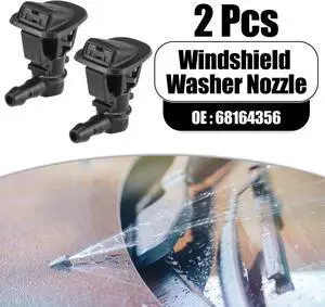 Front Windshield Washer Nozzles Wiper Spray for Jeep Wrangler 2013-2017 Replaces 68164356 2pcs