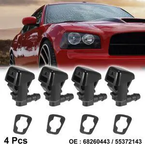 4pcs Car Front Windshield Washer Nozzles Kit Replacement for Jeep Grand Cherokee 2011-2017 68260443 55372143 55372143AB