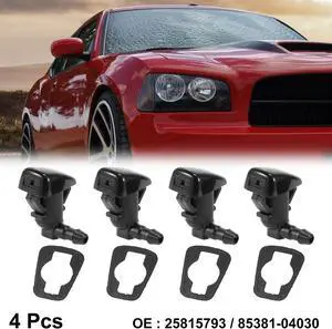 4pcs Car Front Windshield Washer Nozzle Sprayer Single Hole for Toyota Tacoma 1995-2004 Replace of 25815793 85381-04030