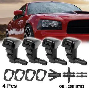 4pcs Car Front Windshield Wiper Washer Nozzle Spray Jet Replacement for Cadillac CTS 2009-2015 25815793
