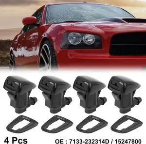4pcs Car Front Windshield Wiper Washer Nozzle Spray Jet Replacement for Chevrolet Traverse 2013-2016 for GMC Acadia 2011-2016 7133-232314D 15247800
