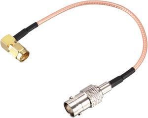 SMA Male Right Angle to BNC Female RF Coaxial Cable RG316 Coax Cable 0.5 ft