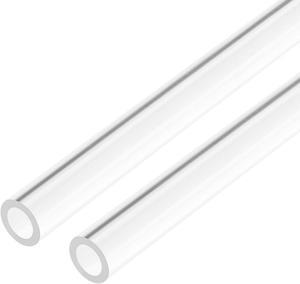 2pcs Clear Rigid Acrylic Pipe 8mm ID x 10mm OD x 0.5m, 1mm Wall Round Tube