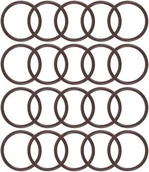 Fluorine Rubber O-Rings 19mm OD 16mm ID 1.5mm Width, Metric FKM Sealing Gasket, Pack of 20