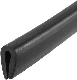 Edge Trim U Seal Black PVC Plastic U Channel Edge Protector Fits 1/16'' - 3/32'' Edge 10 Feet Length