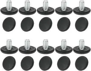 M8 x 10 x 25mm Leveling Feet Adjustable Leveler Floor Protector for House Furniture Chair Table Desk Leg 20pcs