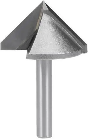 Router Bit 6mm Shank 32mm Dia. 90 Degree V-Groove End Mill Tungsten Steel for CNC Woodworking Engraving Edge Trimmer
