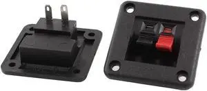 Unique Bargains 2 Pcs One Row 1 Black 1 Red Speaker Terminal Plate 2 Terminals