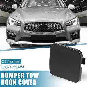 Car Rear Bumper Tow Hook Cover 85071-4GA0A for Infiniti Q50 2014-2018 Tow Hook Eye Lid Cover Trailer Cap