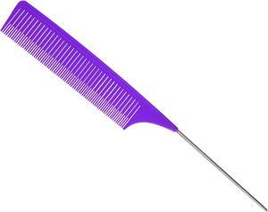 Wide Tooth Hair Brush, Tail Comb for Home Use, Styling Comb Plastic, Purple