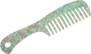 1 Pcs Hair Comb Wide Tooth, Anti-Static, for Thick, Curly Hair, Hair Care, Detangling Comb, for Wet and Dry Green