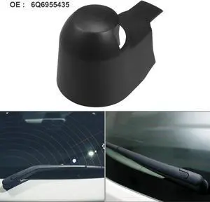 Rear Windshield Wiper Arm Nut Cover Cap Fit for Volkswagen GTI - Pack of 1 Black