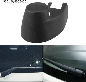 Rear Windshield Wiper Arm Nut Cover Cap Fit for Skoda Fabia - Pack of 1 Black
