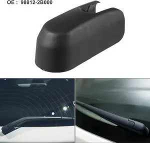 Rear Windshield Wiper Arm Nut Cover Cap Fit for Hyundai Kona Palisade - Pack of 1 Black