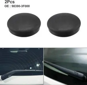 Rear Windshield Wiper Arm Nut Cover Cap Fit for Kia Rio - Pack of 2 Black