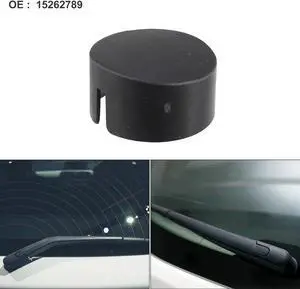 Rear Windshield Wiper Arm Nut Cover Cap Fit for Buick for GMC - Pack of 1 Black