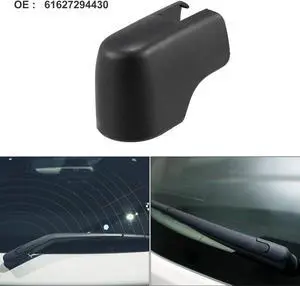 Rear Windshield Wiper Arm Nut Cover Cap Fit for BMW X5 Series F15 F85 - Pack of 1 Black