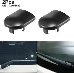 Rear Windshield Wiper Arm Nut Cover Cap Fit for Buick for Cadillac - Pack of 2 Black