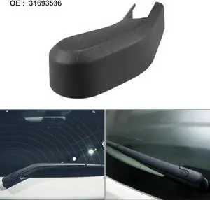 Car Rear Windshield Wiper Arm Nut Cover Cap Fit for Volvo XC60 - Pack of 1 Black