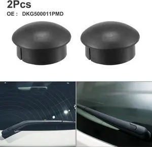 Rear Windshield Wiper Arm Nut Cover Cap Fit for Land Rover LR3 LR4 - Pack of 2 Black