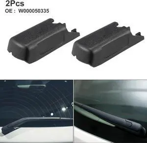 Rear Windshield Wiper Arm Nut Cover Cap Fit for Mercedes Benz C Class W205 - Pack of 2 Black