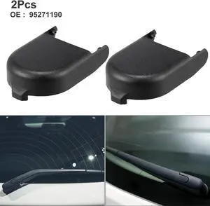 Rear Windshield Wiper Arm Nut Cover Cap Fit for Buick for Chevrolet - Pack of 2 Black