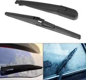 Rear Windshield Wiper Blade Arm Assembly Fit for Pontiac Vibe - Pack of 2 Black
