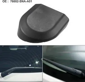 Rear Windshield Wiper Arm Nut Cover Cap Fit for Honda Civic - Pack of 1 Black