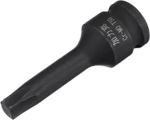 T50 Impact Torx Bit Socket, 3/8" Square Drive 60mm Length CR-MO Metric Sizes