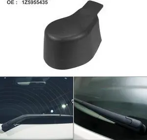 Rear Windshield Wiper Arm Nut Cover Cap Fit for Skoda Octavia - Pack of 1 Black