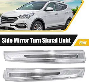 1 Pair Car LED Front Left Right Side Mirror Turn Signal Light 87613-B8000 87623-B8000 for Hyundai Santa 2013 2014 2015 2016 2017 2018 2019