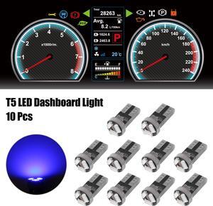 10 Pcs T5 LED Car Dashboard Light Blue 3014 Dashboard Indicator Panel Lights Lamp Interior Light Bulb 12V for 3014