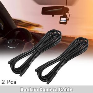 2 Pcs 8 Pin 6.56ft 200cm Backup Camera Extension Cable Dash Camera Cord Wires Car Rear View Camera