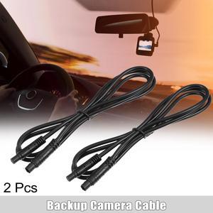 2 Pcs 6 Pin 3.28ft 100cm Backup Camera Extension Cable Dash Camera Cord Wires Car Rear View Camera