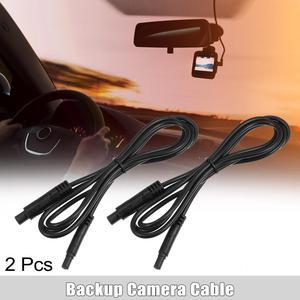 2 Pcs 4 Pin 3.28ft 100cm Backup Camera Extension Cable Dash Camera Cord Wires Car Rear View Camera