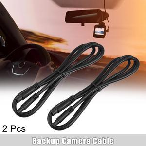 2 Pcs 8 Pin 3.28ft 100cm Backup Camera Extension Cable Dash Camera Cord Wires Car Rear View Camera