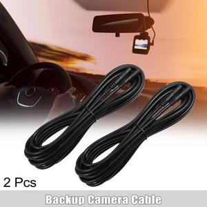 2 Pcs 8 Pin 16.40ft 500cm Backup Camera Extension Cable Dash Camera Cord Wires Car Rear View Camera