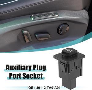 Car Auxiliary Plug Port Socket Aux Port Fit for Honda Crosstour - Pack of 1 Black