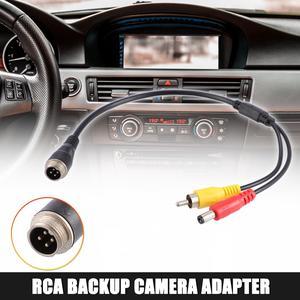 1pcs Car Camera Adapter 4 Pin to RCA Adapter M12 4-Pin Male to RCA AV DC Male Connector Wire Monitor Video Cable Adapter