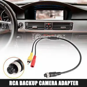 1pcs Car Camera Adapter 4 Pin to RCA Adapter M12 4-Pin Female to RCA AV Male DC Female Connector Wire Monitor Video Cable Adapter