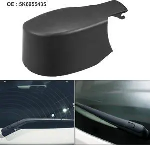 Rear Windshield Wiper Arm Nut Cover Cap Fit for VW Atlas Tiguan - Pack of 1 Black