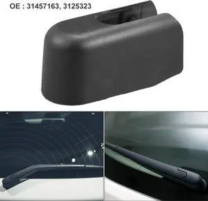 Rear Windshield Wiper Arm Nut Cover Cap Fit for Volvo V60 - Pack of 1 Black