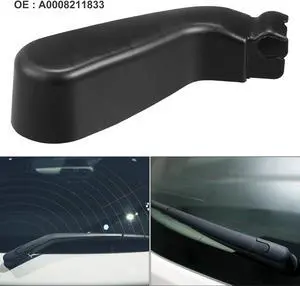 Rear Windshield Wiper Arm Nut Cover Cap Fit for Mercedes-Benz Viano Vito - Pack of 1 Black