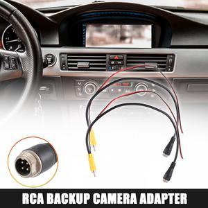 2pcs Car Camera Adapter 4 Pin to RCA Adapter M12 4-Pin Male to RCA AV Male with Trigger Wire Connector Wire Monitor Video Cable Adapter