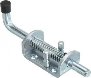 Spring Loaded Latch Pin 6.5", Iron Security Latch Sliding Barrel Bolt Latch Lock for Gate Door Shed Window