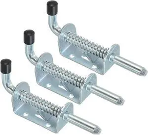 Spring Loaded Latch Pin 5.71", 3 Pack Iron Security Latch Sliding Barrel Bolt Latch Lock for Gate Door Shed Window