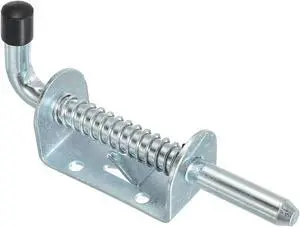 Spring Loaded Latch Pin 5", Iron Security Latch Sliding Barrel Bolt Latch Lock for Gate Door Shed Window