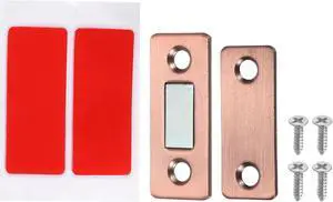 Cabinet Magnetic Catch, 10 Pack Ultra Thin Cabinet Door Catch Adhesive Steel Cabinet Door Magnets for Kitchen Closet Door, Red Bronze